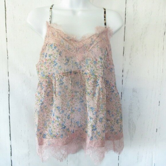 Umgee Tops - Umgee Tank Top Floral Lace Cottagecore Peasant Cami